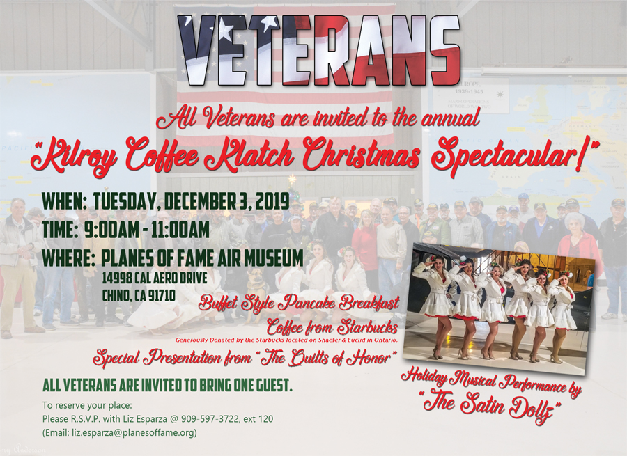 Kilroy Coffee Klatch Christmas Spectacular! Planes of Fame Air Museum